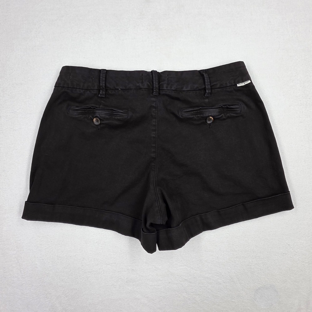 Dear John North Hampton Black High Rise Cuffed Shorts Size 31 Chino Stretch - Picture 10 of 12